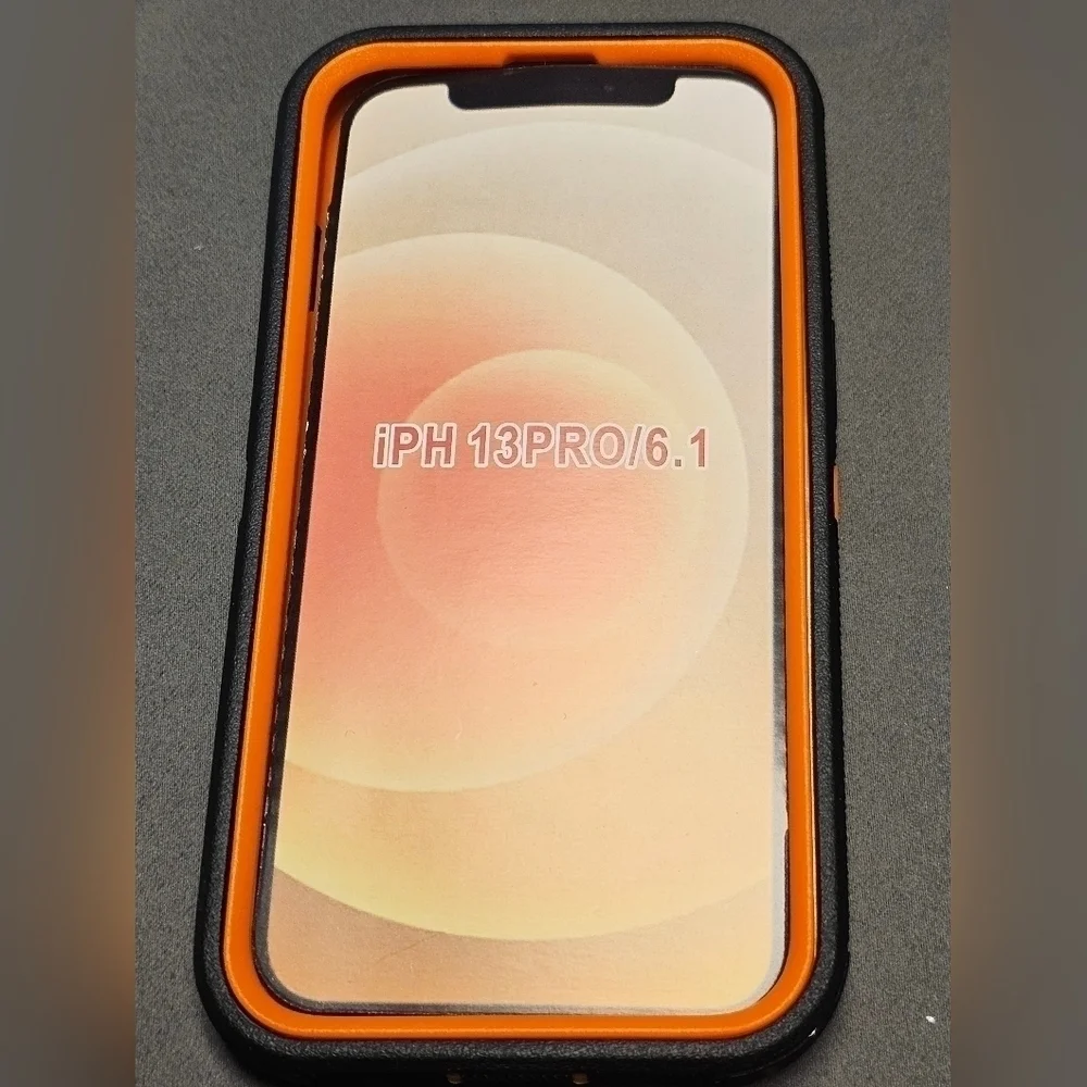 NEW Case & Holster for IPHONE 13 Pro Orange & Black